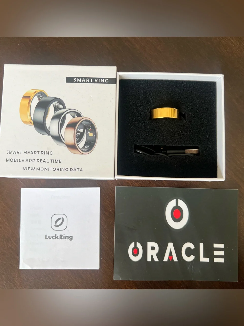 Oracle Gold Smart health tracker Ring with Charger | Size 10